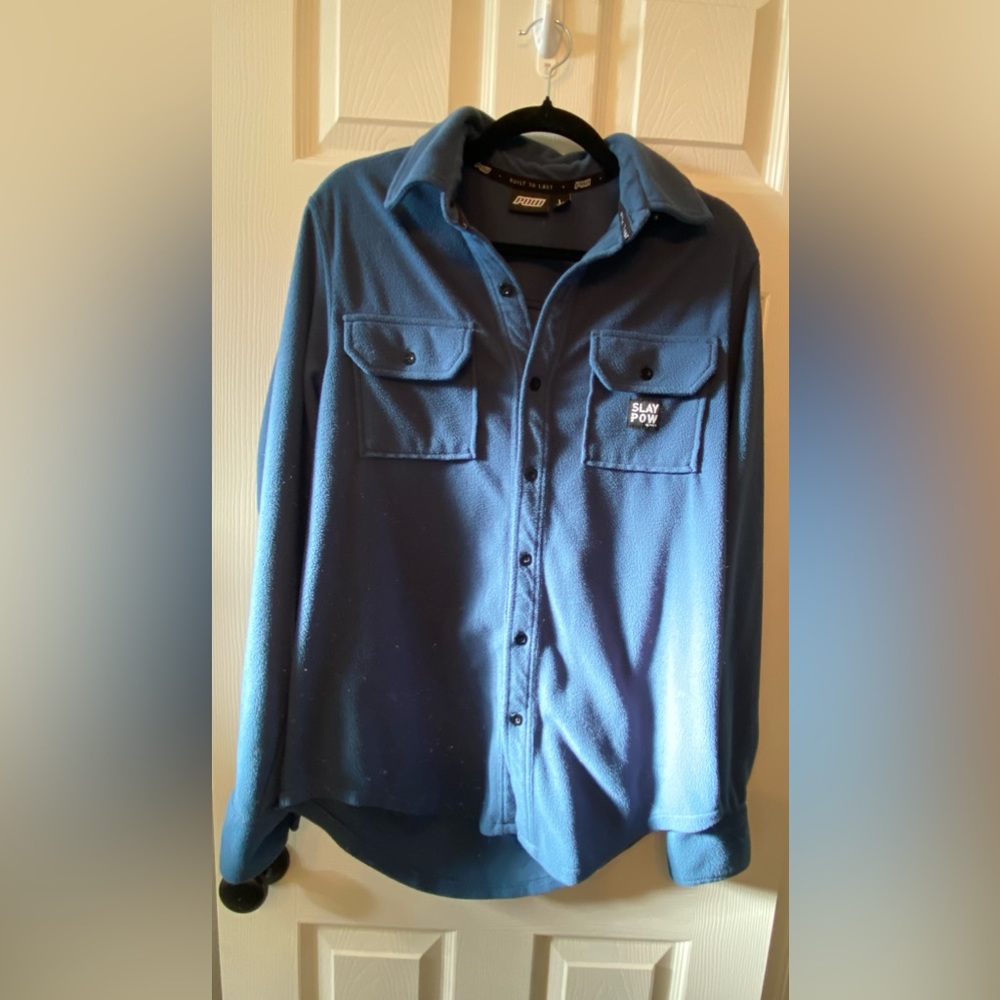Men’s flannel button down by Polli